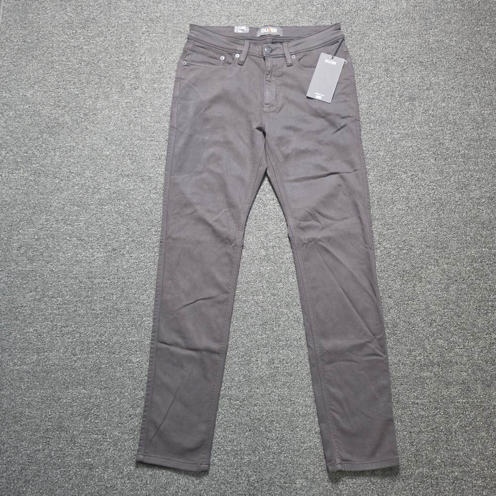 DU/ER No Sweat Slim Fit Pants Slate Gray Mens 31x32 N2X Stretch Performance NEW